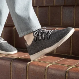 allbirds wool runners on foot